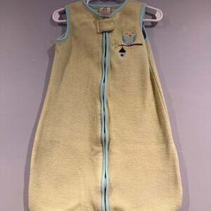 Just Born Wearable Blanket Sleep Sack – Green Fleece with Owl – Size Small